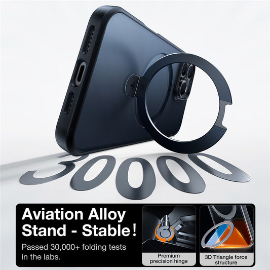 TORRAS Ostand Q1 Guardian Series for iPhone 16 Pro Case Compatible with MagSafe Kickstand TPU+PC Phone Cover