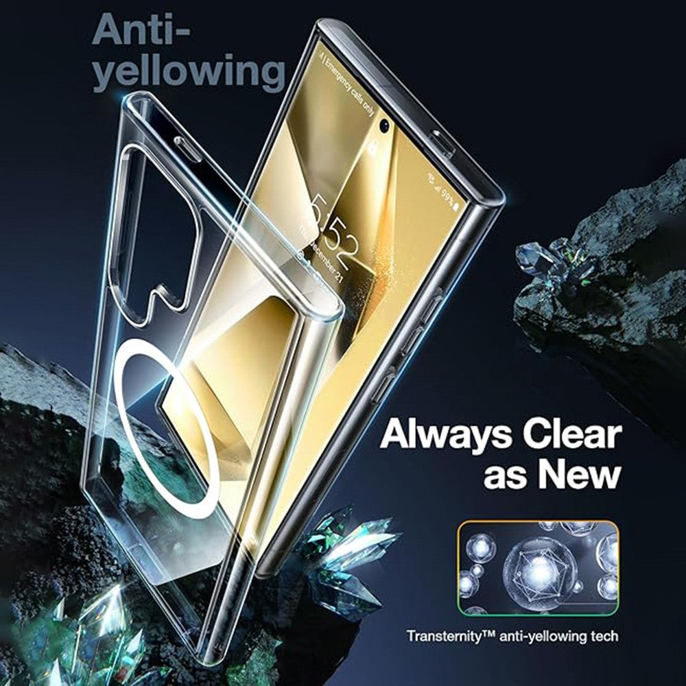 TORRAS Guardian-Mag Series For Samsung Galaxy S24 Ultra Case Compatible with MagSafe TPU Phone Cover, Transparent