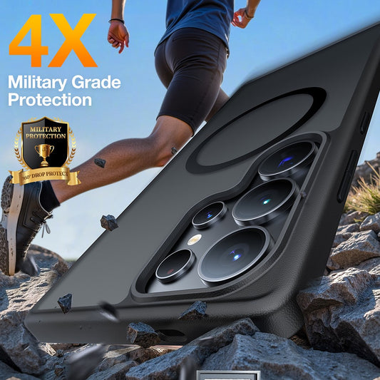 TORRAS Guardian-Mag Series For Samsung Galaxy S25 Ultra Case Compatible with MagSafe Skin-Touch Matte PC + TPU Phone Cover