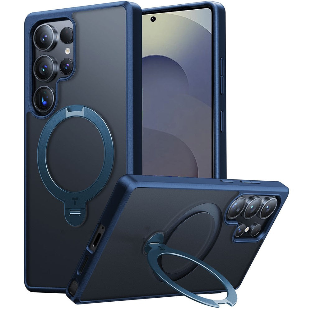 Funda TORRAS Ostand Q3 Spin Series para Samsung Galaxy S25 Ultra, compatible con soporte giratorio MagSafe, cubierta de PC+TPU