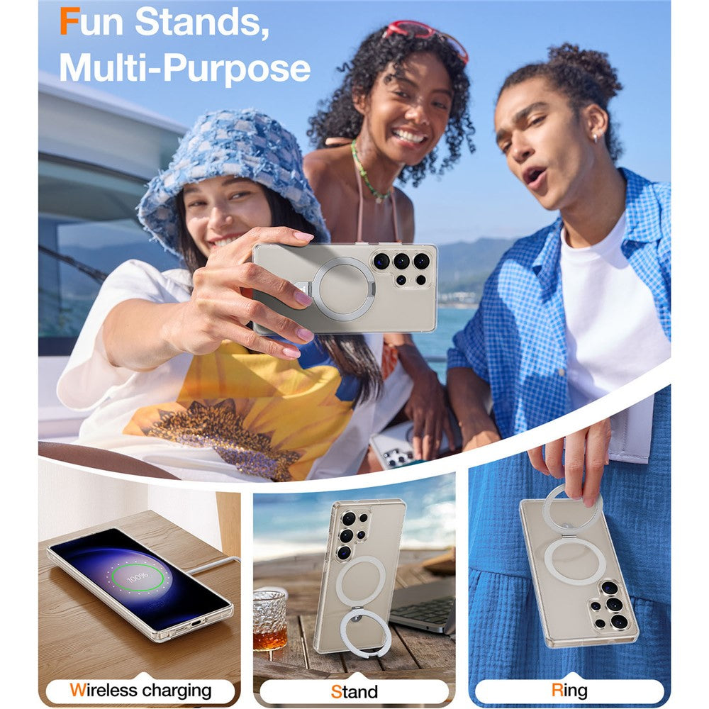 TORRAS Ostand Q1 Guardian Series – Coque pour Samsung Galaxy S25 Ultra transparent