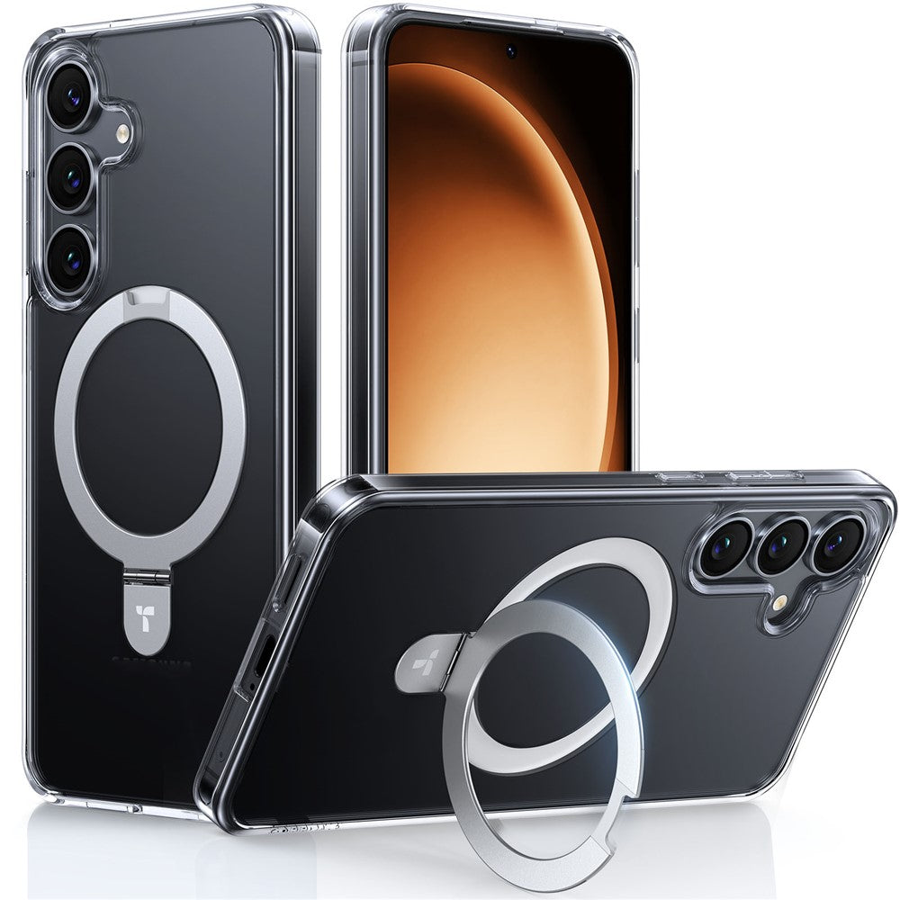TORRAS Ostand Q1 Guardian Series for Samsung Galaxy S25 Case Compatible with MagSafe Kickstand TPU+PC Phone Cover