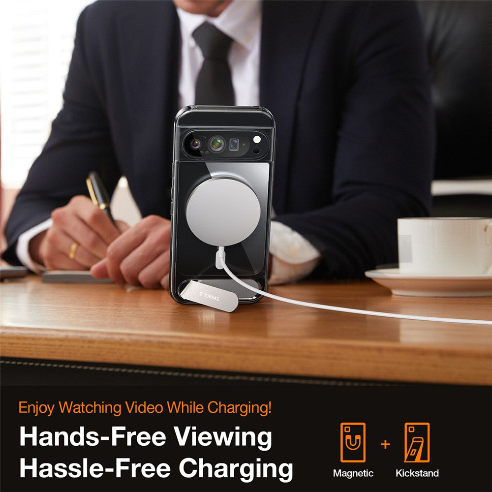 TORRAS Ostand L1 Series For Google Pixel 9 Pro XL Case Kickstand TPU + PC Phone Cover Compatible with MagSafe