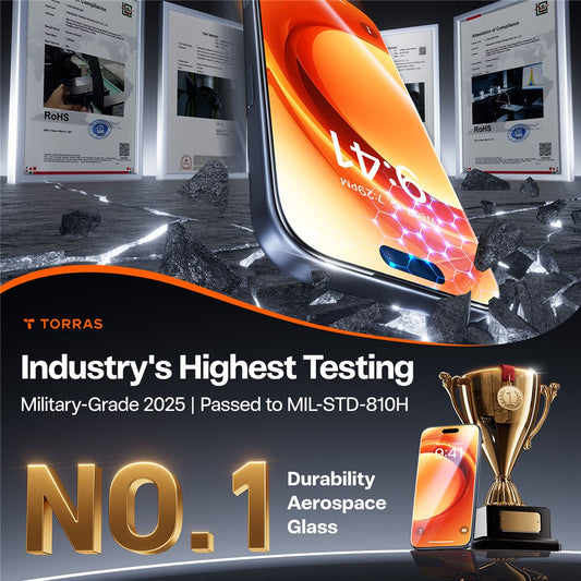 TORRAS Glassgo For iPhone 17 Pro Screen Protector Tempered Glass HD Film with Automatic Dust Removal Tool