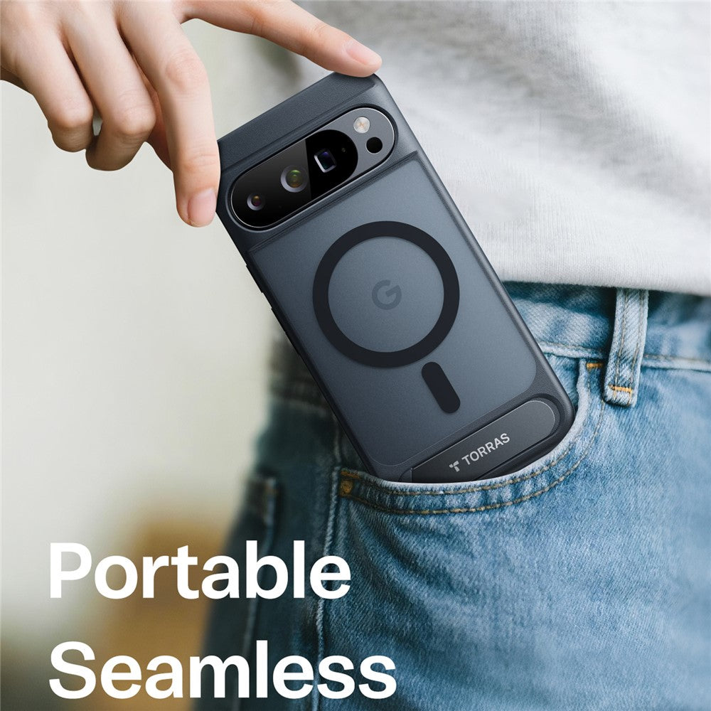 TORRAS Ostand L1 Series For Google Pixel 10 Pro XL Case Kickstand TPU + PC Phone Cover Compatible with MagSafe