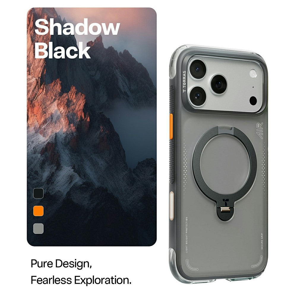 TORRAS Ostand Q3 Air Series – Coque pour iPhone 17 Pro Max avec Support Intégré