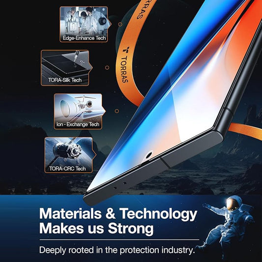 TORRAS GlassGo 2Pcs For Samsung Galaxy S24 Ultra Screen Protector Tempered Glass HD Film with Automatic Dust Removal Tool