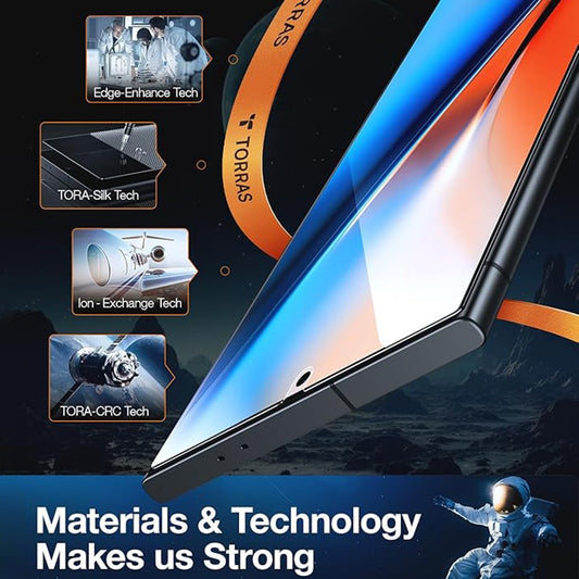 TORRAS Glassgo For Samsung Galaxy S25 Ultra Screen Protector Tempered Glass HD Film with Automatic Dust Removal Tool