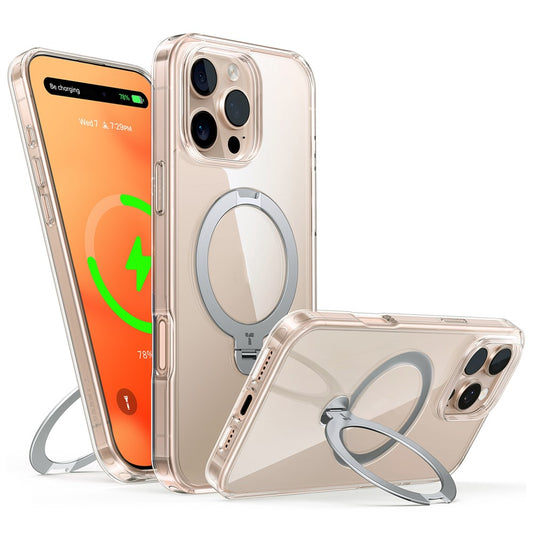 TORRAS Ostand Q3 Spin Series For iPhone 16 Pro Max Case Compatible with MagSafe Rotating Kickstand PC+TPU Phone Cover