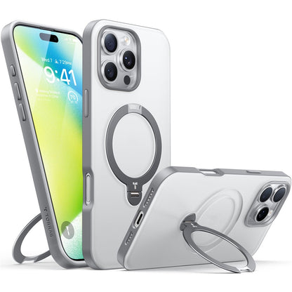 TORRAS Ostand Q3 Spin Series For iPhone 16 Pro Max Case Compatible with MagSafe Rotating Kickstand PC+TPU Phone Cover