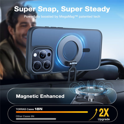 TORRAS Guardian-Mag Series For iPhone 16 Pro Case Compatible with MagSafe Skin-Touch Matte PC+TPU Phone Cover