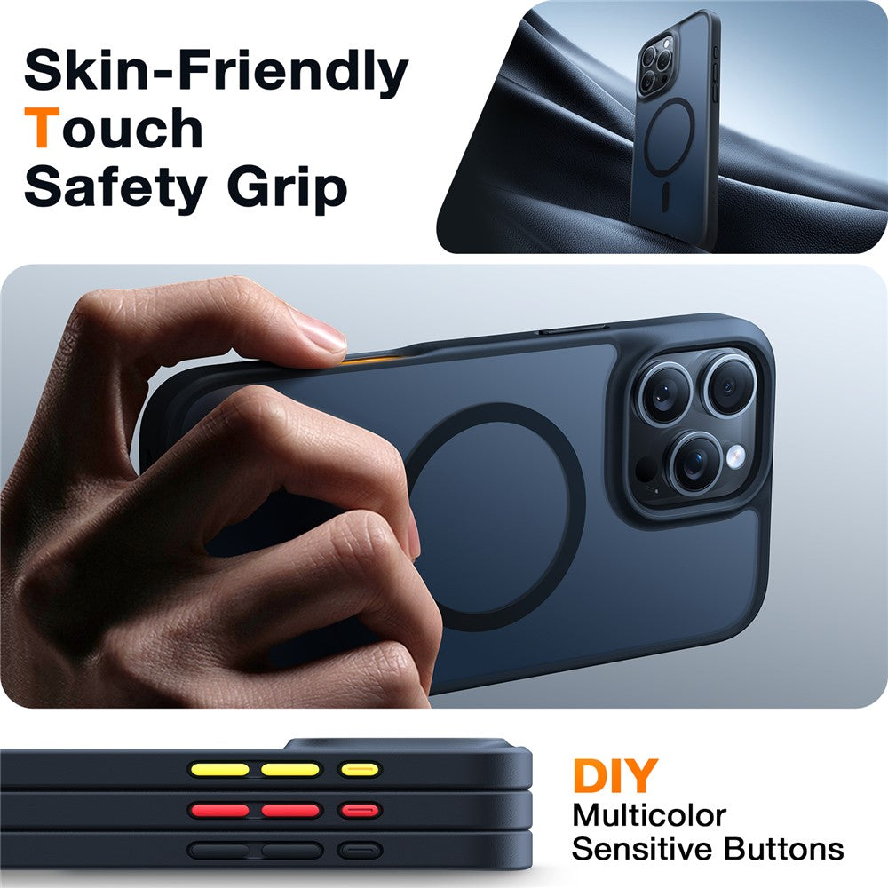 TORRAS Guardian-Mag Series For iPhone 16 Pro Case Compatible with MagSafe Skin-Touch Matte PC+TPU Phone Cover