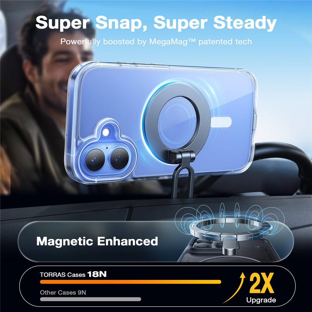 TORRAS Guardian-Mag Series For iPhone 16 Case Compatible with MagSafe TPU Phone Cover