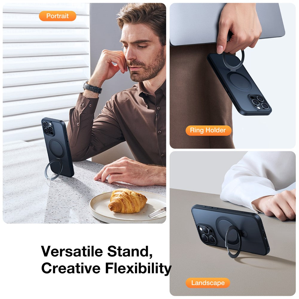 TORRAS Ostand Q1 Guardian Series for iPhone 16 Pro Max Case Compatible with MagSafe Kickstand TPU+PC Phone Cover