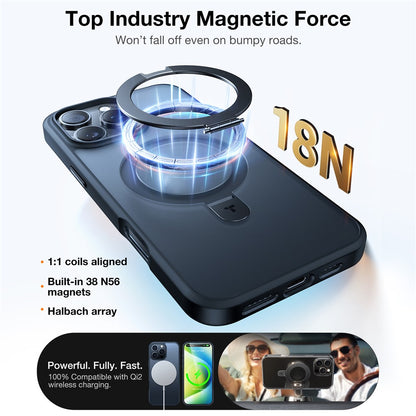 TORRAS Ostand Q1 Guardian Series for iPhone 16 Pro Case Compatible with MagSafe Kickstand TPU+PC Phone Cover