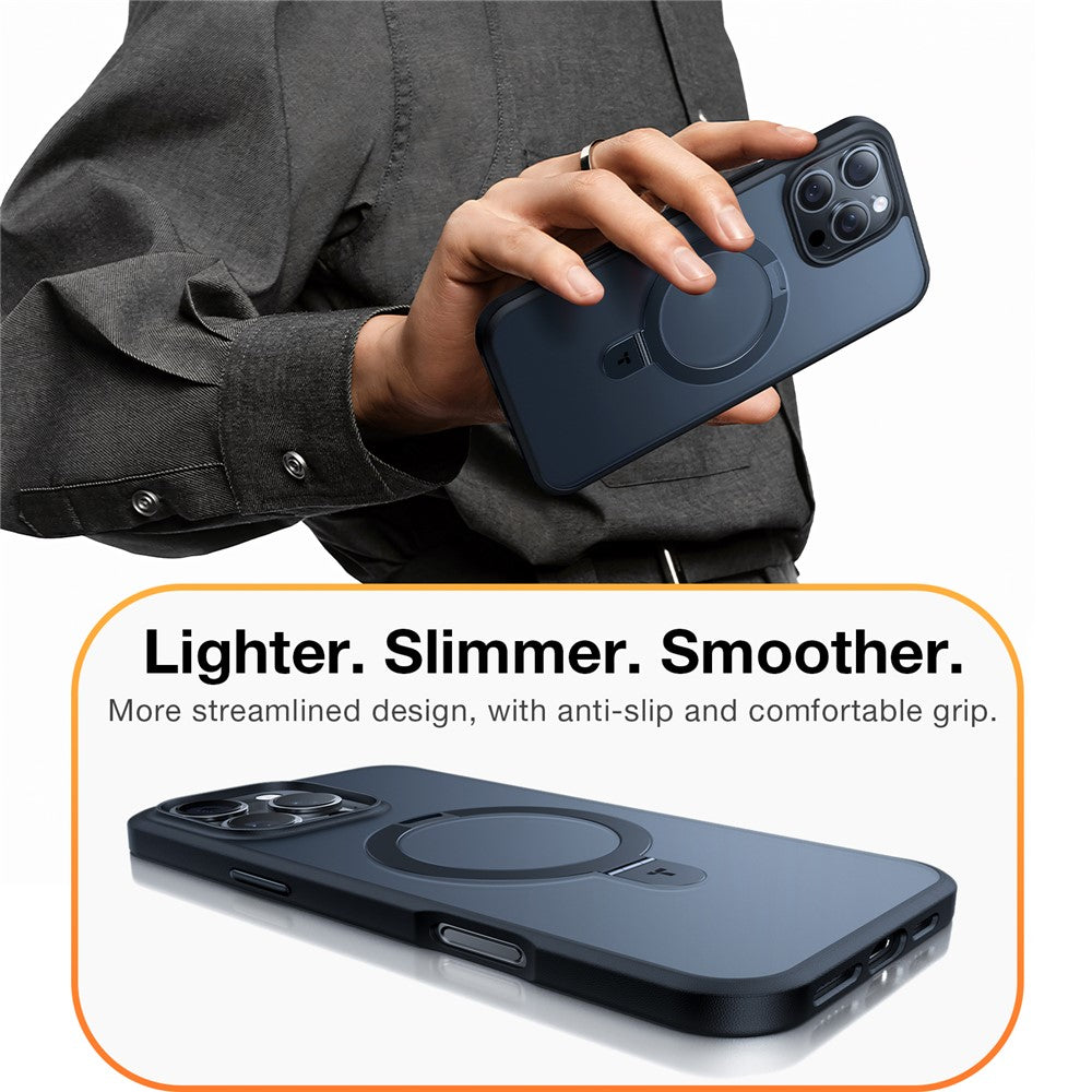 TORRAS Ostand Q1 Guardian Series for iPhone 16 Pro Case Compatible with MagSafe Kickstand TPU+PC Phone Cover