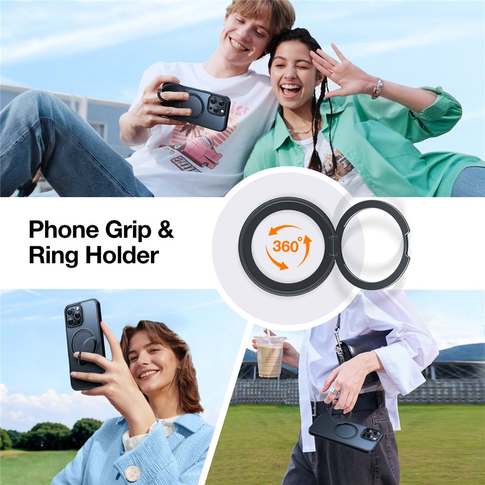 TORRAS Ostand O1 Guardian Series for iPhone 16 Pro Case Rotating Kickstand TPU+PC Phone Cover Compatible with MagSafe