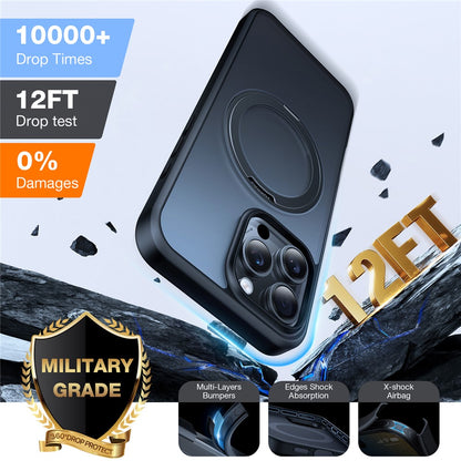 TORRAS Ostand O1 Guardian Series for iPhone 16 Pro Max Case Rotating Kickstand TPU+PC Phone Cover Compatible with MagSafe