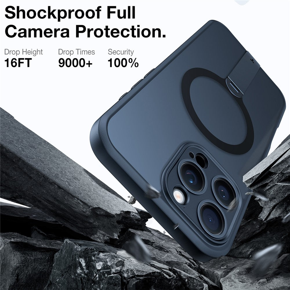 TORRAS Pstand Spin Series For iPhone 16 Pro Max Case Compatible with MagSafe Rotating Kickstand TPU+PC Phone Cover