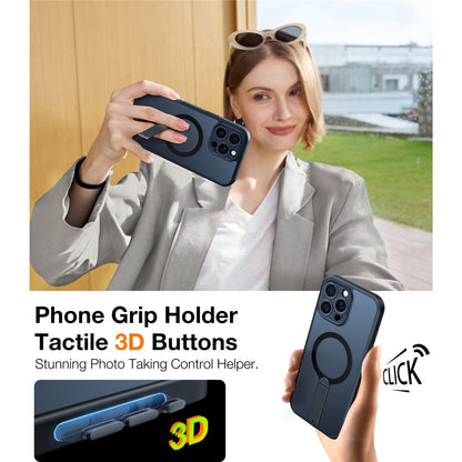 TORRAS Pstand Spin Series For iPhone 16 Pro Max Case Compatible with MagSafe Rotating Kickstand TPU+PC Phone Cover