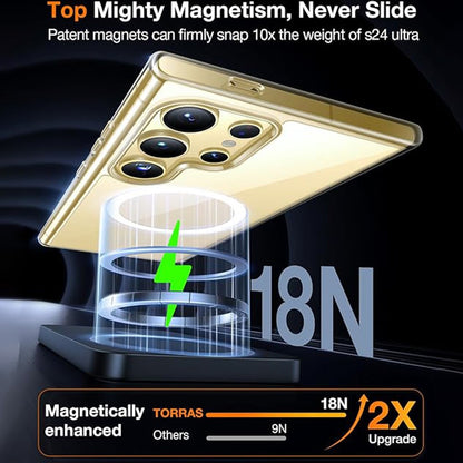 TORRAS Guardian-Mag Series For Samsung Galaxy S24 Ultra Case Compatible with MagSafe TPU Phone Cover, Transparent