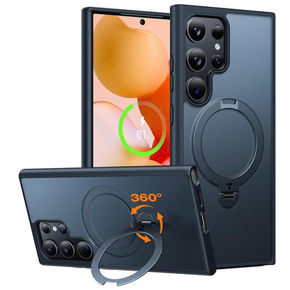 TORRAS Ostand Q3 Spin Series For Samsung Galaxy S24 Ultra Case Magnetic Kickstand PC + TPU Phone Cover