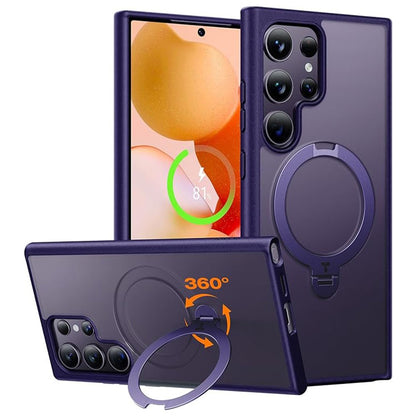 TORRAS Ostand Q3 Spin Series For Samsung Galaxy S24 Ultra Case Magnetic Kickstand PC + TPU Phone Cover