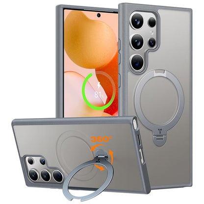 TORRAS Ostand Q3 Spin Series For Samsung Galaxy S24 Ultra Case Magnetic Kickstand PC + TPU Phone Cover