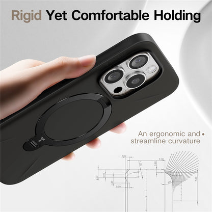 TORRAS Ostand Q3 Silicone Series For iPhone 16 Pro Max Case Kickstand TPU+PC Phone Cover Compatible with Magsafe