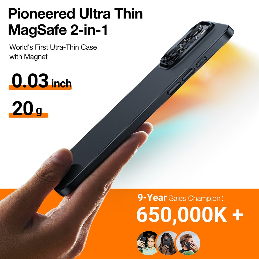 TORRAS Slimfit Mag Series For iPhone 15 Pro Case Compatible with MagSafe Hard PC Phone Cover Shockproof Protective Cover