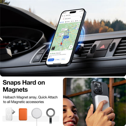 TORRAS Slimfit Mag Series For iPhone 15 Pro Case Compatible with MagSafe Hard PC Phone Cover Shockproof Protective Cover