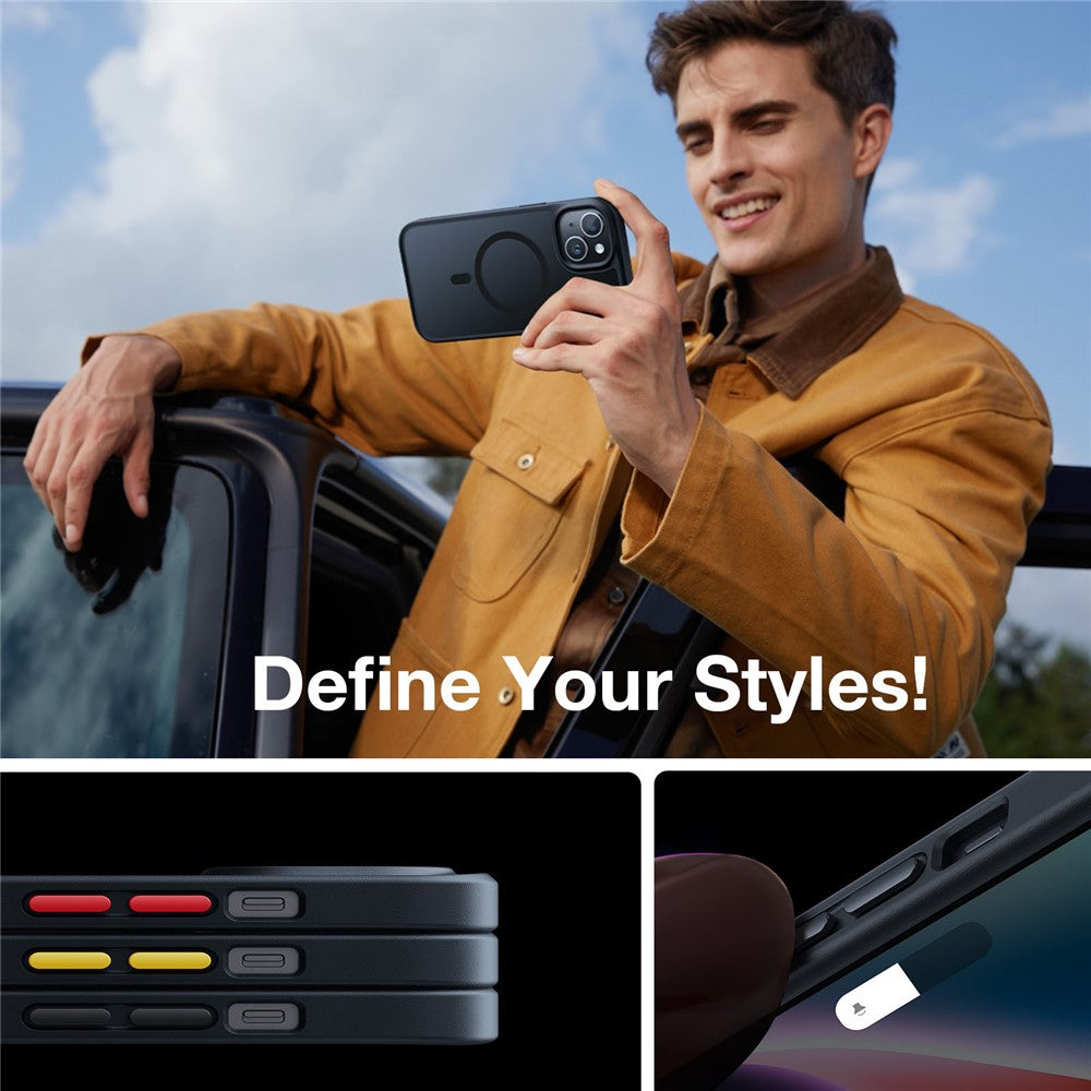 TORRAS Guardian-Mag Series For iPhone 15 Case Compatible with MagSafe Skin-Touch Matte PC+TPU Phone Cover