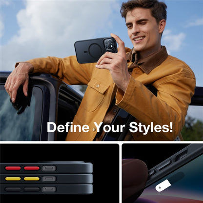 TORRAS Guardian-Mag Series For iPhone 15 Case Compatible with MagSafe Skin-Touch Matte PC+TPU Phone Cover
