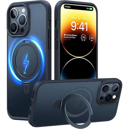 TORRAS Ostand Q1 Guardian Series for iPhone 15 Pro Max Case Compatible with MagSafe Kickstand TPU+PC Phone Cover
