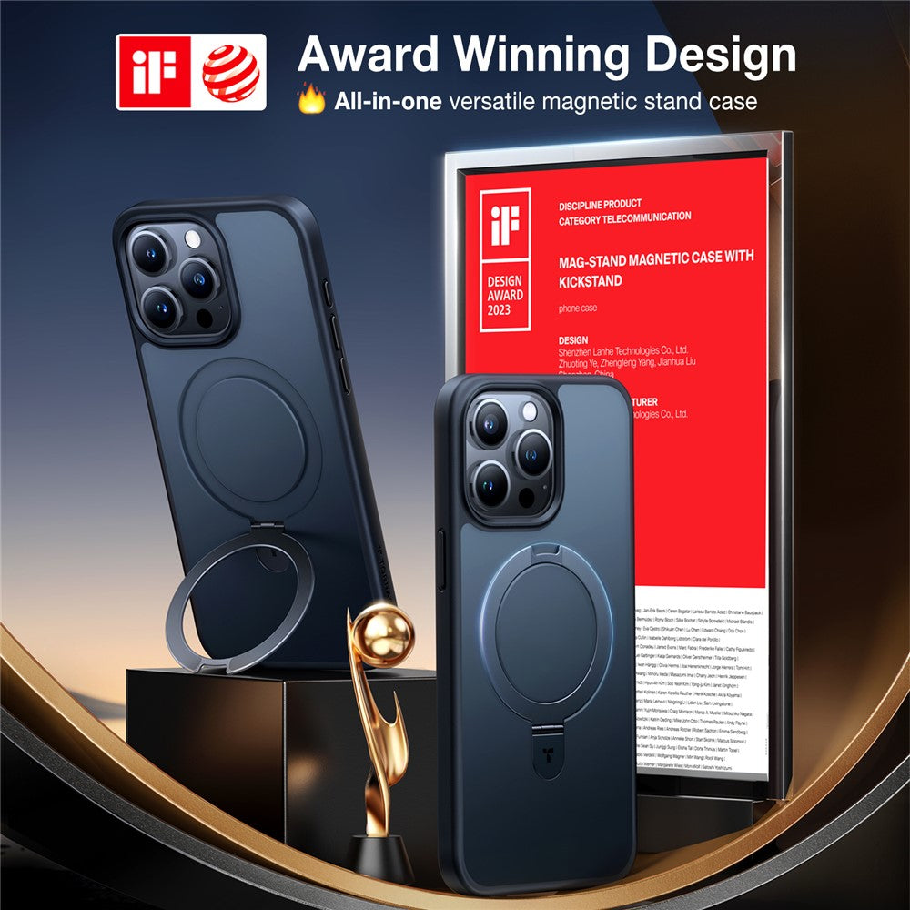 TORRAS Ostand Q1 Guardian Series for iPhone 15 Pro Max Case Compatible with MagSafe Kickstand TPU+PC Phone Cover