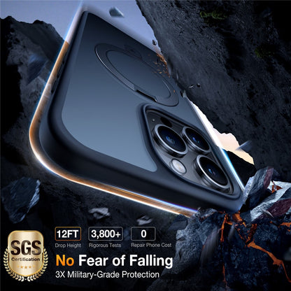 TORRAS Ostand Q1 Guardian Series for iPhone 15 Pro Max Case Compatible with MagSafe Kickstand TPU+PC Phone Cover