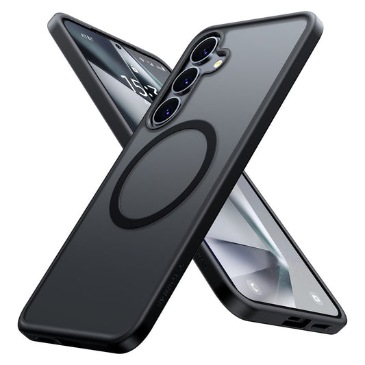 TORRAS Guardian-Mag Series For Samsung Galaxy S25 Case Compatible with MagSafe Skin-Touch Matte PC + TPU Phone Cover