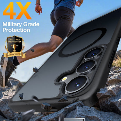 TORRAS Guardian-Mag Series For Samsung Galaxy S25 Case Compatible with MagSafe Skin-Touch Matte PC + TPU Phone Cover