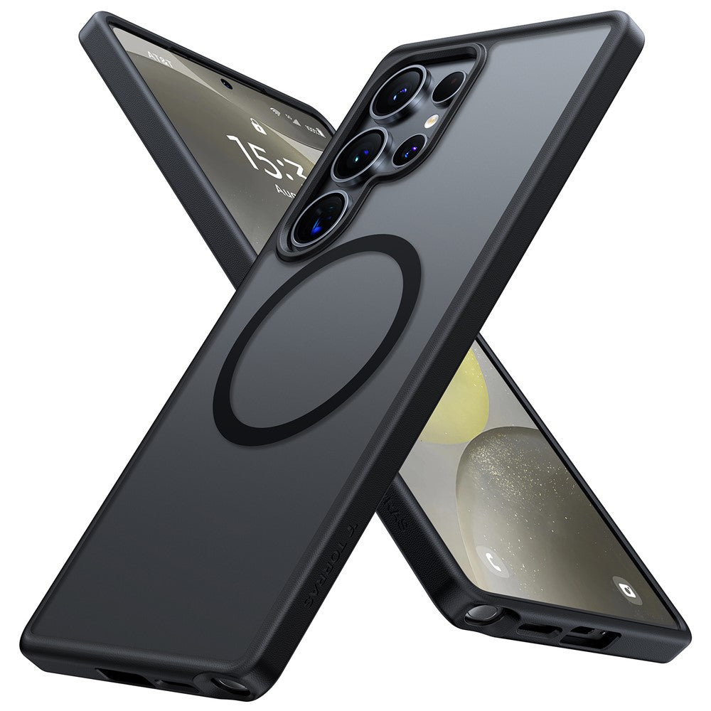 TORRAS Guardian-Mag Series For Samsung Galaxy S25 Ultra Case Compatible with MagSafe Skin-Touch Matte PC + TPU Phone Cover