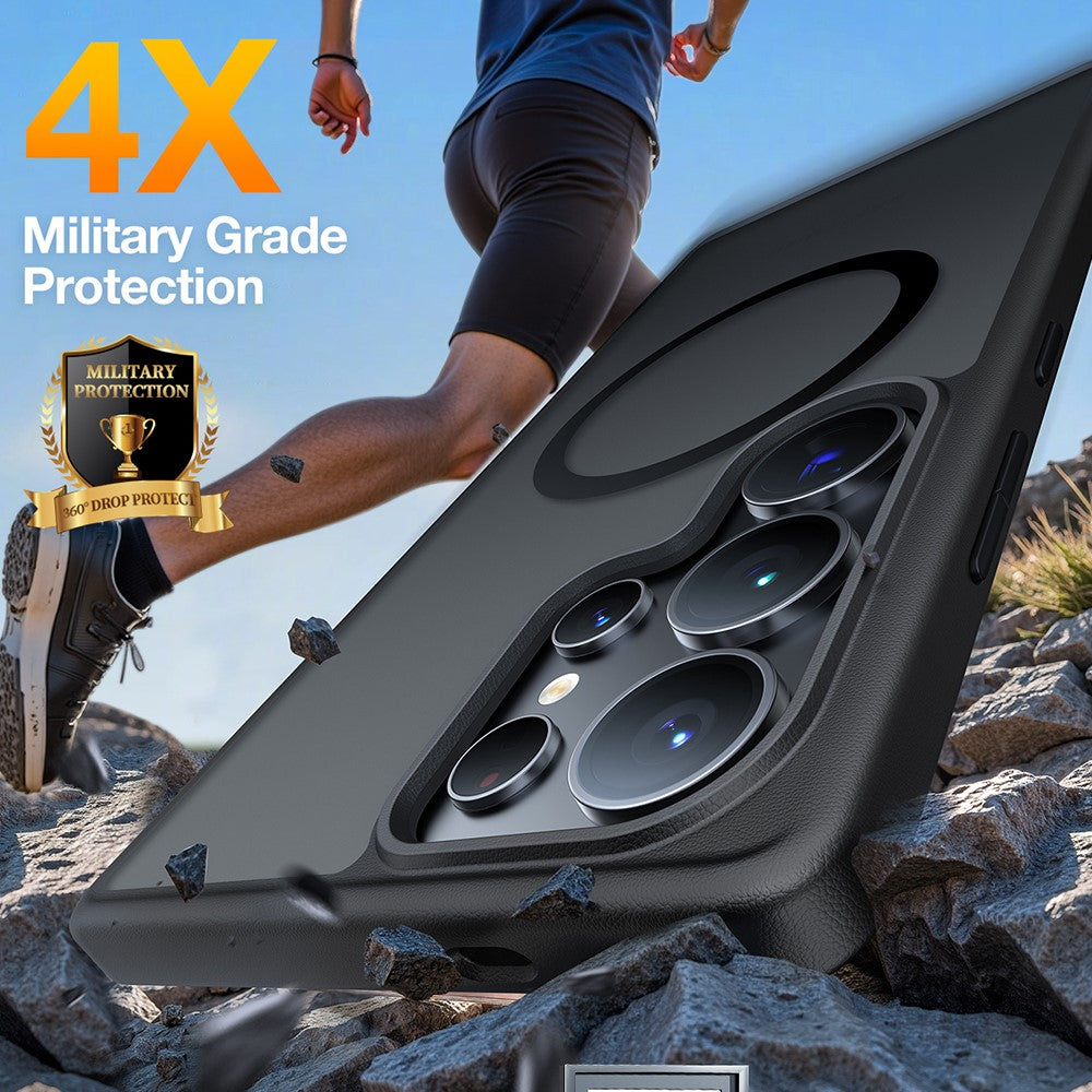 TORRAS Guardian-Mag Series For Samsung Galaxy S25 Ultra Case Compatible with MagSafe Skin-Touch Matte PC + TPU Phone Cover