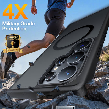 TORRAS Guardian-Mag Series For Samsung Galaxy S25 Ultra Case Compatible with MagSafe Skin-Touch Matte PC + TPU Phone Cover