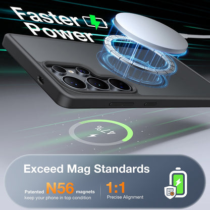 TORRAS Guardian-Mag Series For Samsung Galaxy S25 Ultra Case Compatible with MagSafe Skin-Touch Matte PC + TPU Phone Cover