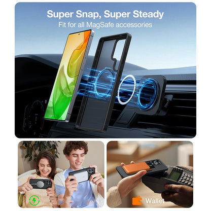 TORRAS Guardian-Mag Series For Samsung Galaxy S25 Ultra Case Compatible with MagSafe Skin-Touch Matte PC + TPU Phone Cover