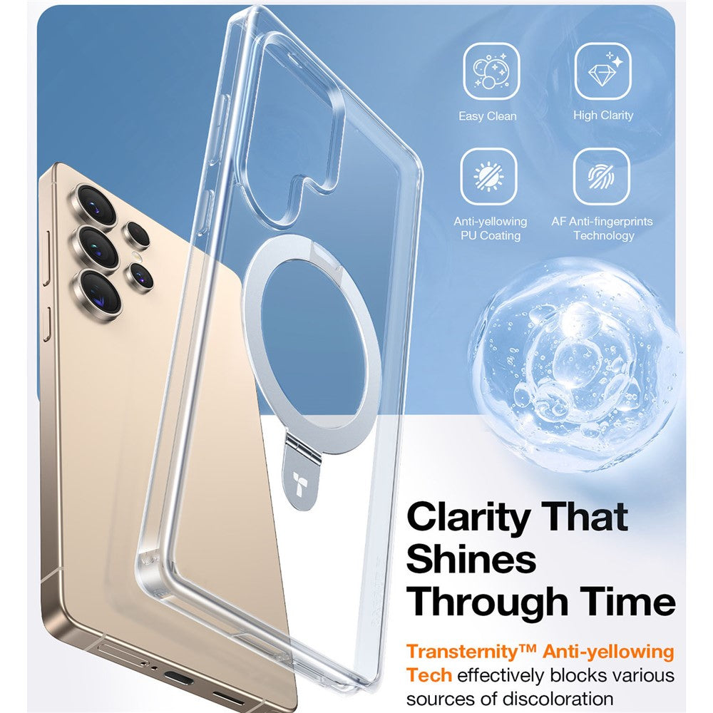 TORRAS Ostand Q1 Guardian Series – Coque pour Samsung Galaxy S25 Ultra transparent