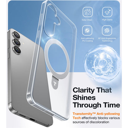 TORRAS Ostand Q1 Guardian Series for Samsung Galaxy S25+ Case Compatible with MagSafe Kickstand TPU+PC Phone Cover