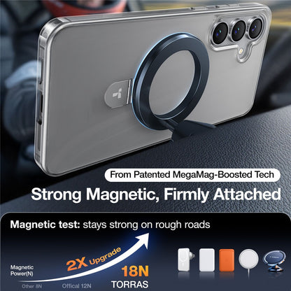 TORRAS Ostand Q1 Guardian Series for Samsung Galaxy S25+ Case Compatible with MagSafe Kickstand TPU+PC Phone Cover