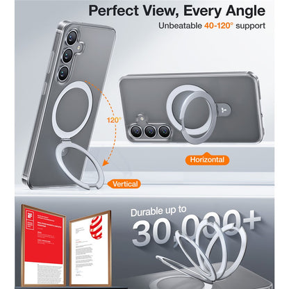 TORRAS Ostand Q1 Guardian Series for Samsung Galaxy S25+ Case Compatible with MagSafe Kickstand TPU+PC Phone Cover