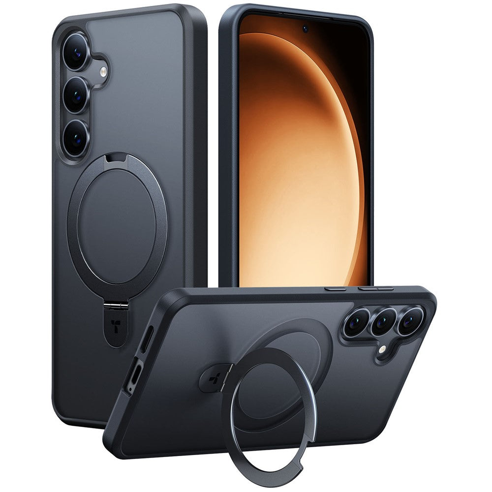 TORRAS Ostand Q1 Guardian Series for Samsung Galaxy S25 Case Compatible with MagSafe Kickstand TPU+PC Phone Cover