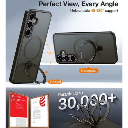 TORRAS Ostand Q1 Guardian Series for Samsung Galaxy S25 Case Compatible with MagSafe Kickstand TPU+PC Phone Cover