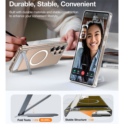 TORRAS Ostand L1 Series For Samsung Galaxy S25 Ultra Case Kickstand TPU+PC Phone Cover Compatible with MagSafe